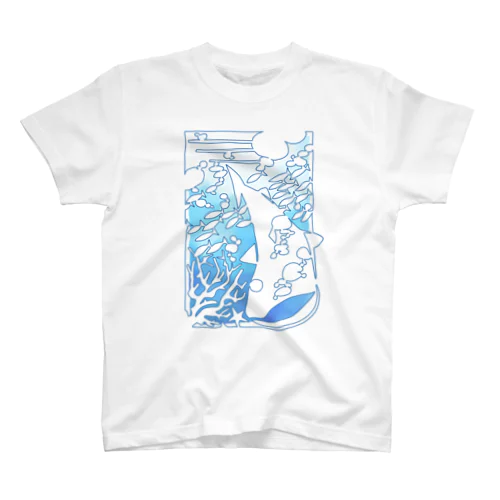 ひとふでの海（カラー） スタンダードTシャツ