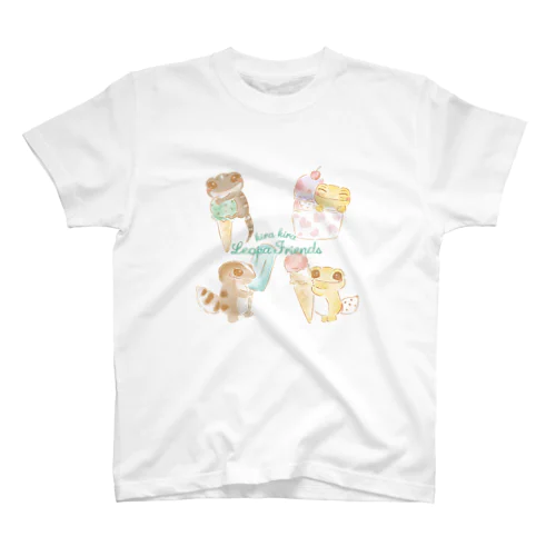 Happy ice cream きらきらレオパふれんず kirakira leopa スタンダードTシャツ