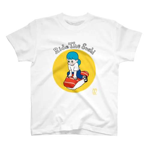 寿司に乗る女の子 Regular Fit T-Shirt