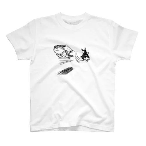 飛ぶ猫 Regular Fit T-Shirt
