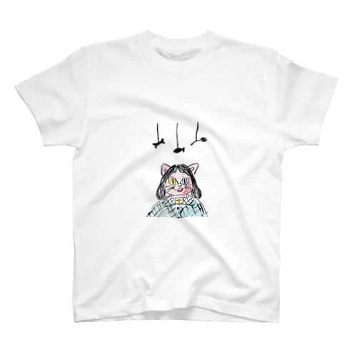 【 数量限定 】 「 キャット少女 」 猫 Tシャツ 帽子 など Regular Fit T-Shirt