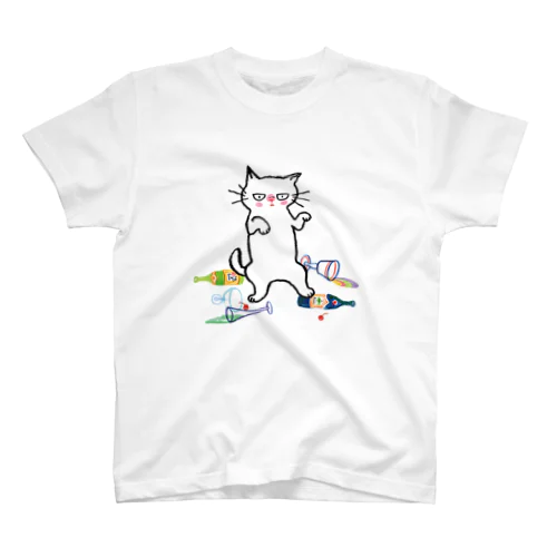 酔拳キャット（白ねこ） スタンダードTシャツ