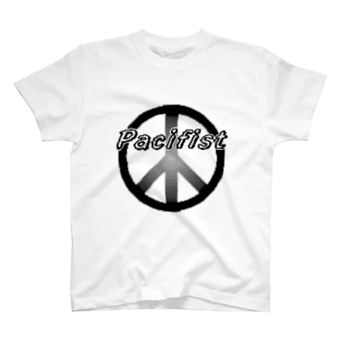 Pacifist(ブラック)／ドット絵 Regular Fit T-Shirt