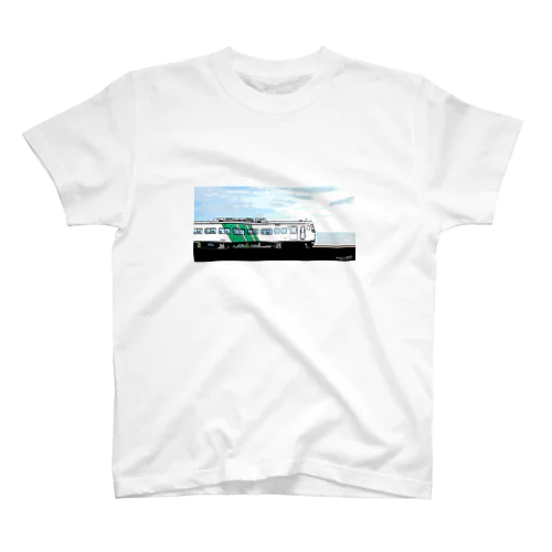 鉄道：「踊り子」185系　イラスト スタンダードTシャツ