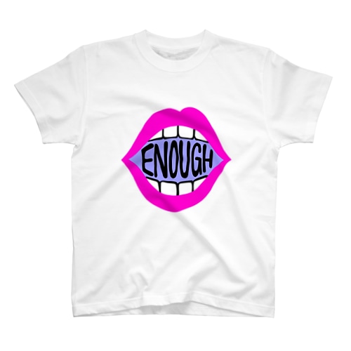 ENOUGH IS ENOUGH! MOUTH PINK Regular Fit T-Shirt