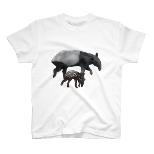 Animals シリーズ 〜マレーバクの親子〜 Regular Fit T-Shirt