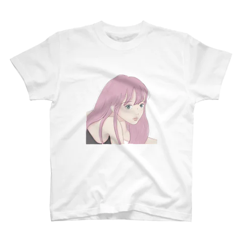 夏休みの女の子　背景白 Regular Fit T-Shirt