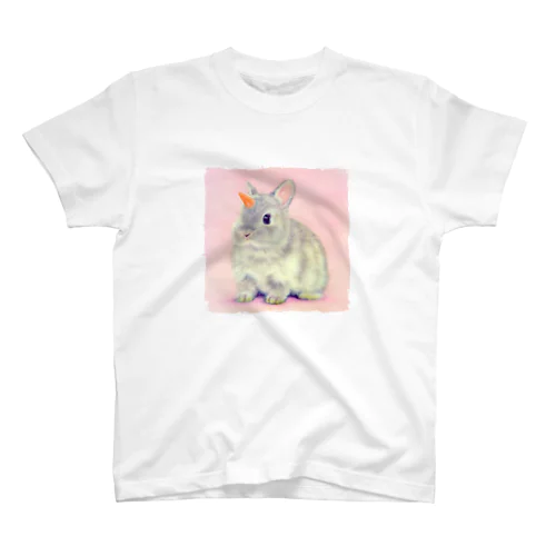 萌獣 猫 ユニピョーン （兎に角：つのうさぎ） スタンダードTシャツ