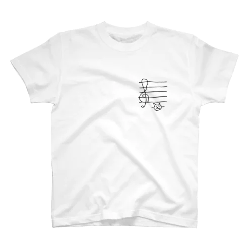 ドネコ（ト音記号ヴァイオリン） Regular Fit T-Shirt