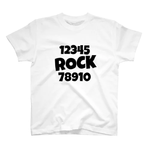 12345ROCK7890 ROCK斜めver Regular Fit T-Shirt