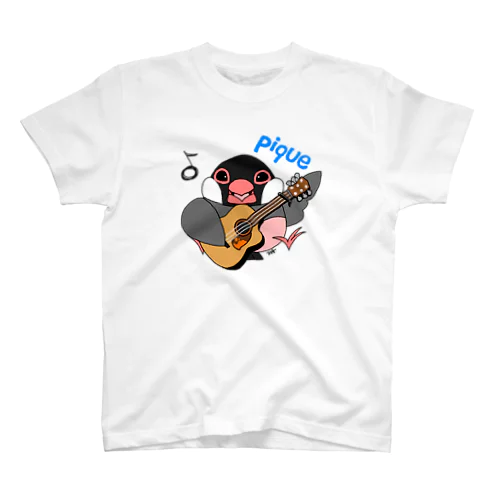 文鳥音楽ピケ（ピケ、ギターver） Regular Fit T-Shirt