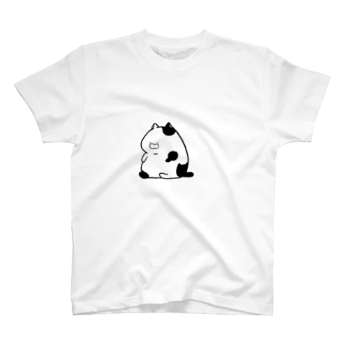 ふてぶてしいにゃんこ 座 スタンダードTシャツ