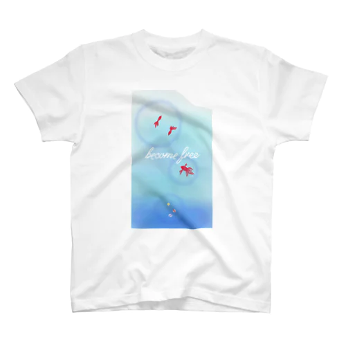 海の中の金魚鉢　become free Regular Fit T-Shirt