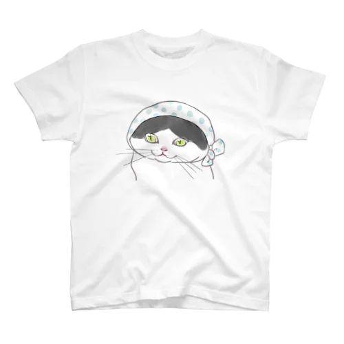 ハチワレ牛ねこシルバ（どぜうすくい） スタンダードTシャツ