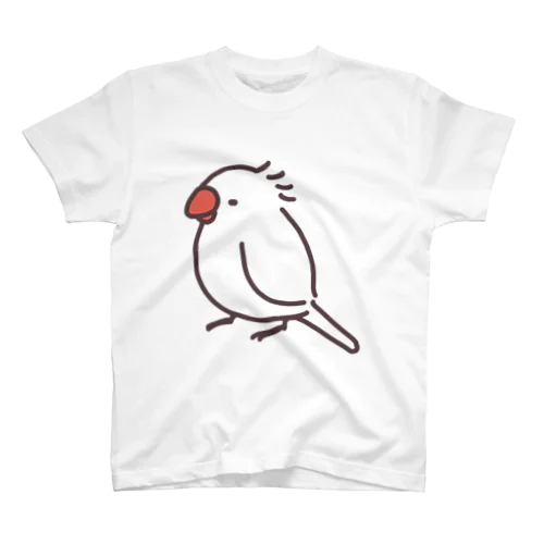 アホ毛がひどい文鳥(白) スタンダードTシャツ