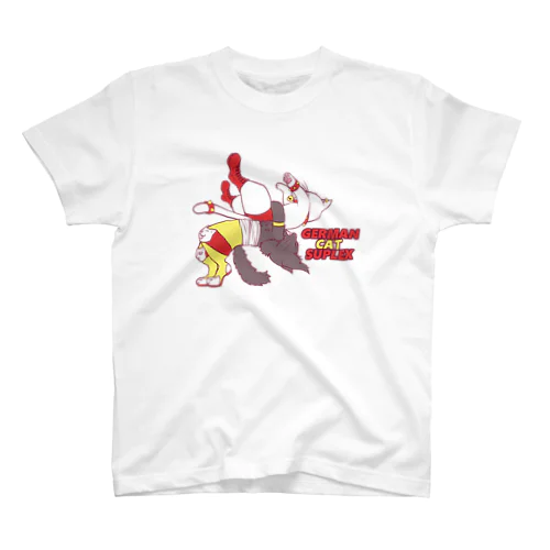 プロレスにゃんこ☆ジャーマンスープレックス~プロレス衣装カラーver~ スタンダードTシャツ