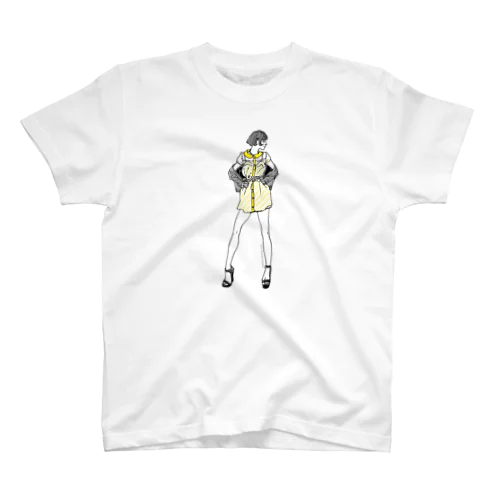 "Yellow" いけじょファッショニスタ Regular Fit T-Shirt