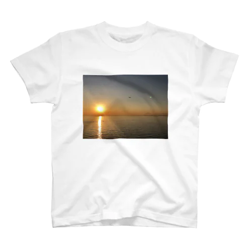 夕陽の海 スタンダードTシャツ