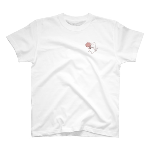 お花とねこ（ひかえめ） Regular Fit T-Shirt