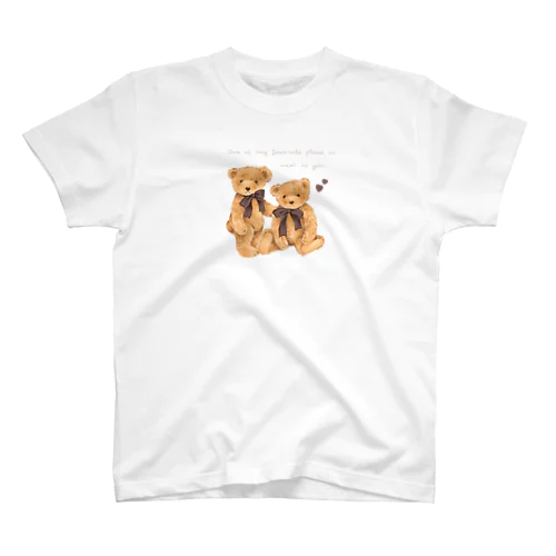 teddybear🧸🧸brown ribbon Regular Fit T-Shirt