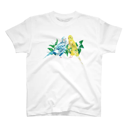 セキセイインコのラッキーとハッピー Regular Fit T-Shirt