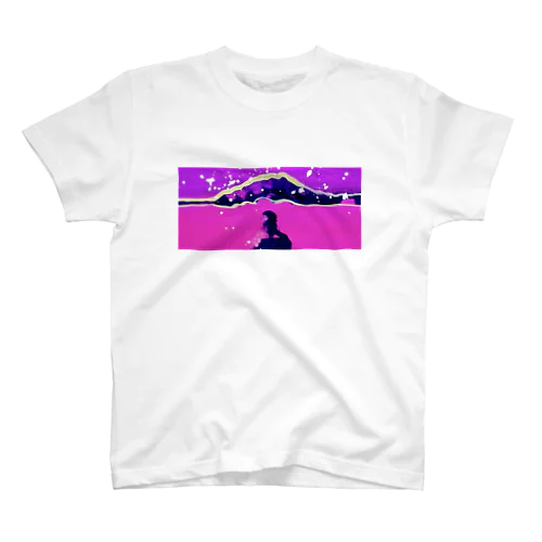 月夜の浜辺 スタンダードTシャツ