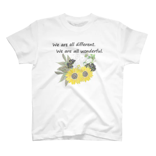 花を wonderful ver. Regular Fit T-Shirt