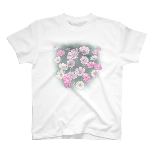 秋桜（青） Regular Fit T-Shirt