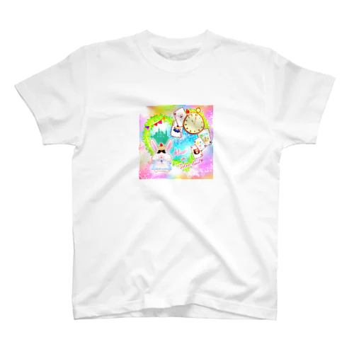 《ハロウィン》02＊アリスうさぎ＊虹色背景ver. スタンダードTシャツ