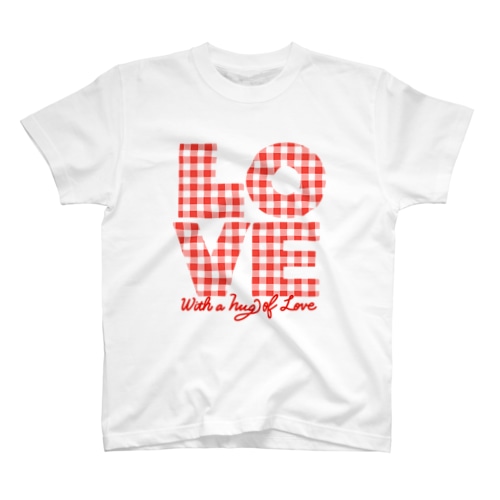 LOVE gingham Regular Fit T-Shirt