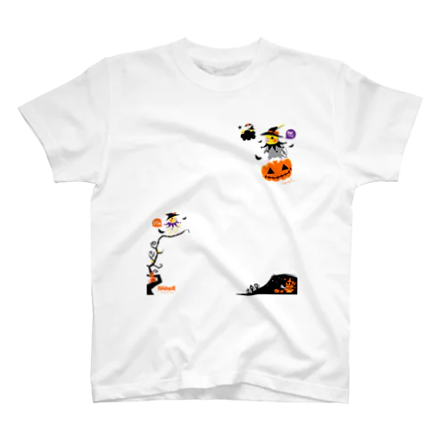 Flying Pumpkin オカメインコのハロウィン 大きめワンポイント系 0461 Regular Fit T-Shirt