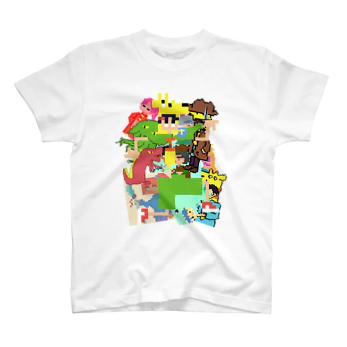 きりん君とドット絵のTシャツ Regular Fit T-Shirt