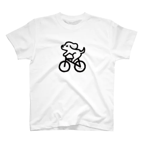 わんこ自転車にのる スタンダードTシャツ