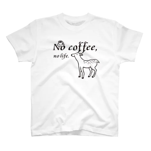 No coffee,no life.T2 スタンダードTシャツ