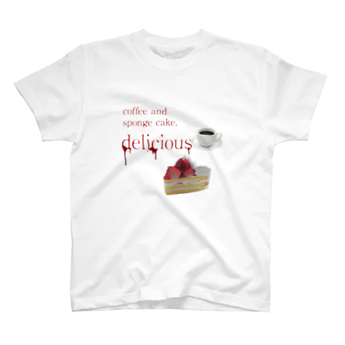 coffee and sponge cake, delicious スタンダードTシャツ