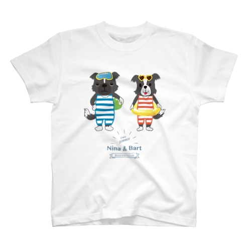 【nina&bart】ニナとバート (Love SUMMER タテ) Regular Fit T-Shirt