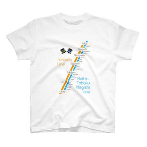 東海道線&京浜東北線路線図グッズ スタンダードTシャツ