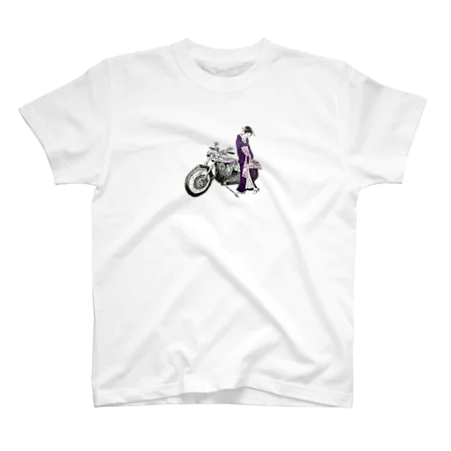 浮世絵とバイク-woman- スタンダードTシャツ