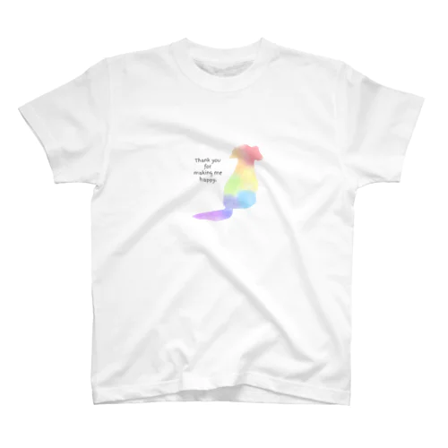 ミニチュアダックス（感謝・虹） スタンダードTシャツ