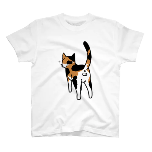 ねこけつω（三毛猫） スタンダードTシャツ