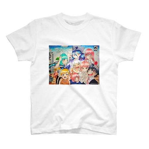 魂月ファミリー&つーちゃん Tシャツ Regular Fit T-Shirt