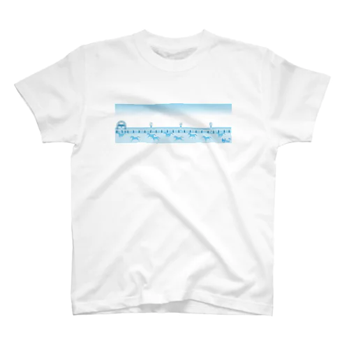 競馬  青 Regular Fit T-Shirt