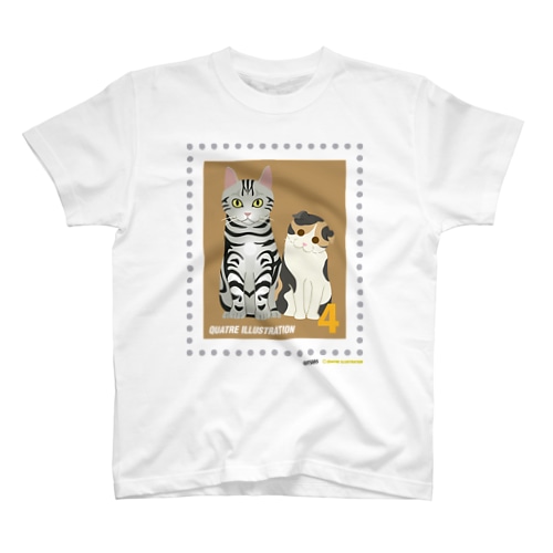 キャトル切手_猫02 Regular Fit T-Shirt