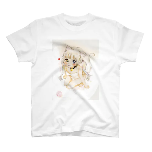 オッドアイ白猫娘 Regular Fit T-Shirt