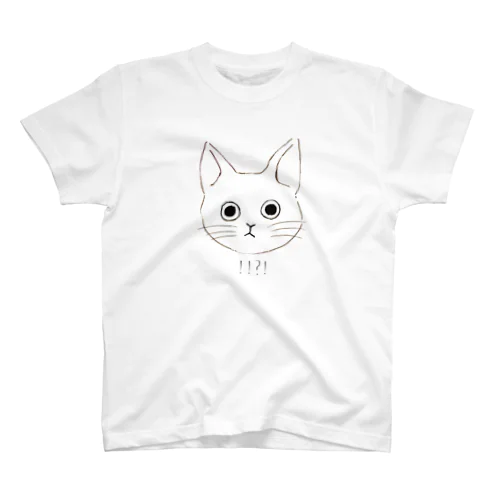 ねここ　surprised スタンダードTシャツ