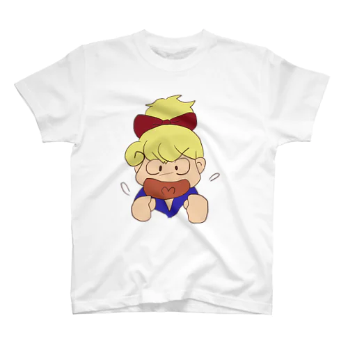 金髪赤リボンセーラー娘 Regular Fit T-Shirt