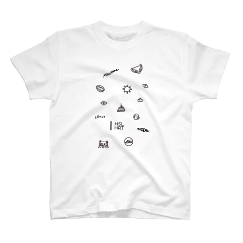 フィンランドの概念 (黒/タテ) Regular Fit T-Shirt