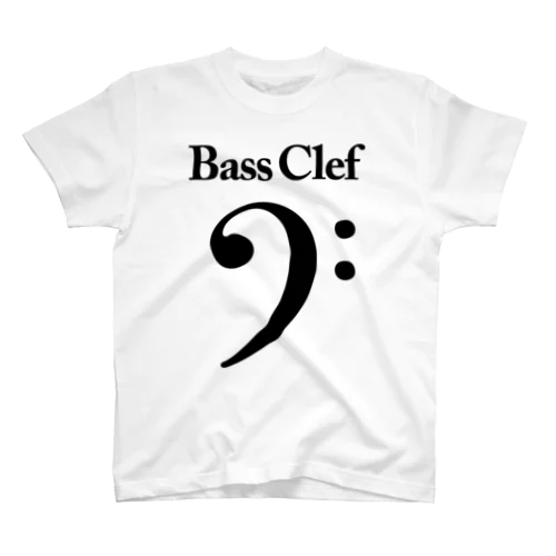 Bass Clef / ヘ音記号 Regular Fit T-Shirt