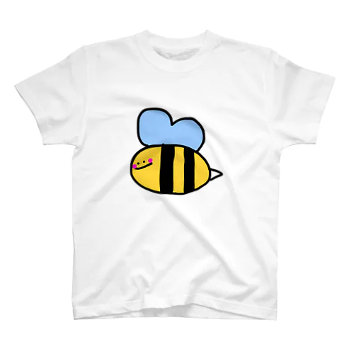 へんてこキャラクター はちさんの『びー』🐝💗 スタンダードTシャツ