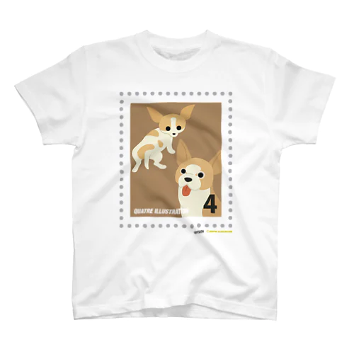 キャトル切手_犬03 スタンダードTシャツ